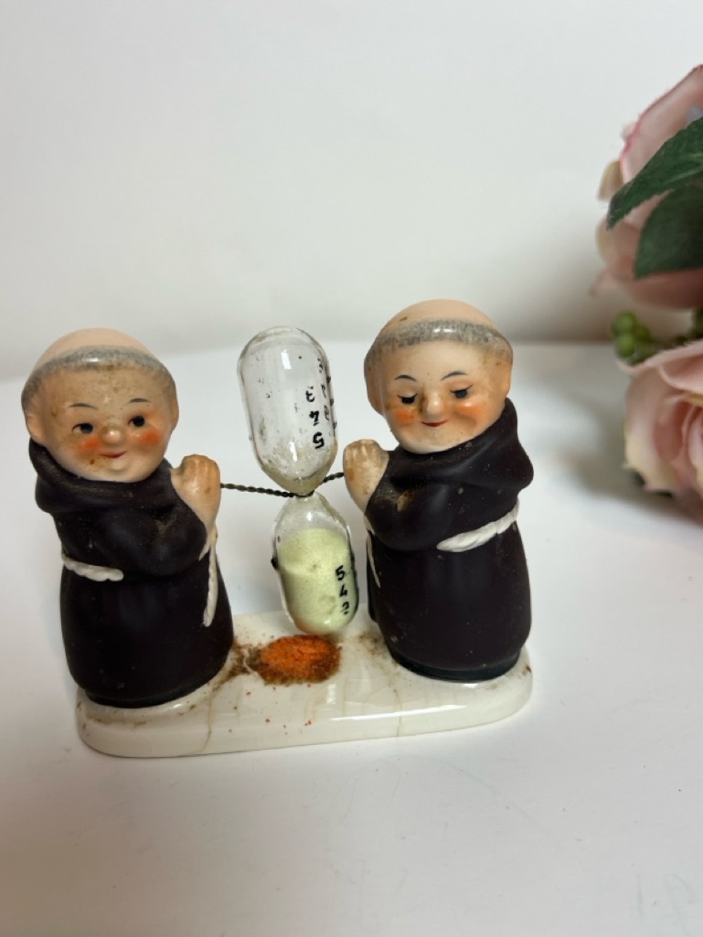 Goebel Hummel Figurine Friar Monks Hourglass RARE vintage -West Germany